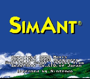 SimAnt (USA) (Beta) screen shot title